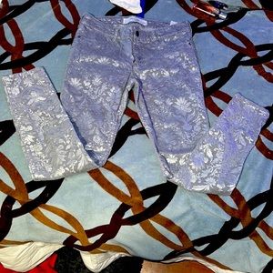 Abercrombie and Fitch Velvet printed skinny jeans